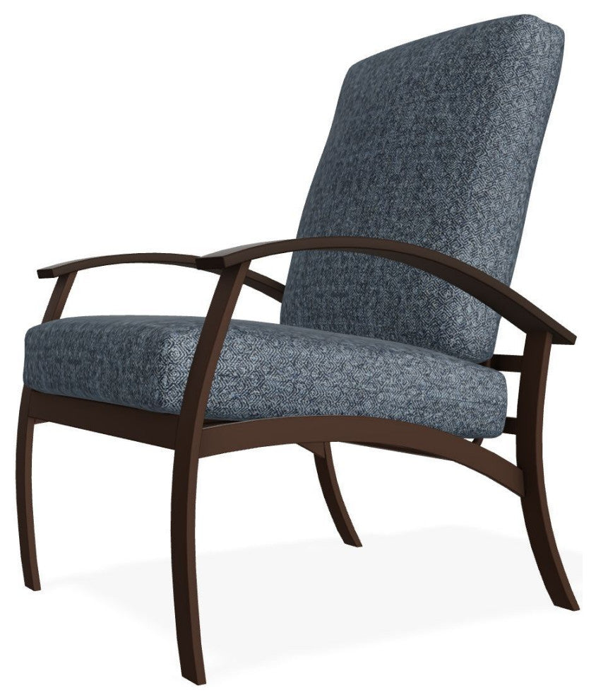 Belle Isle Cushion Deep Seating Outdoor Armchair, Restore Indigo/Kona