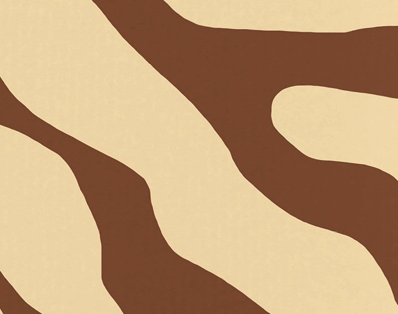 Animal Stripe Geometric Print Kitchen Towel, Brown