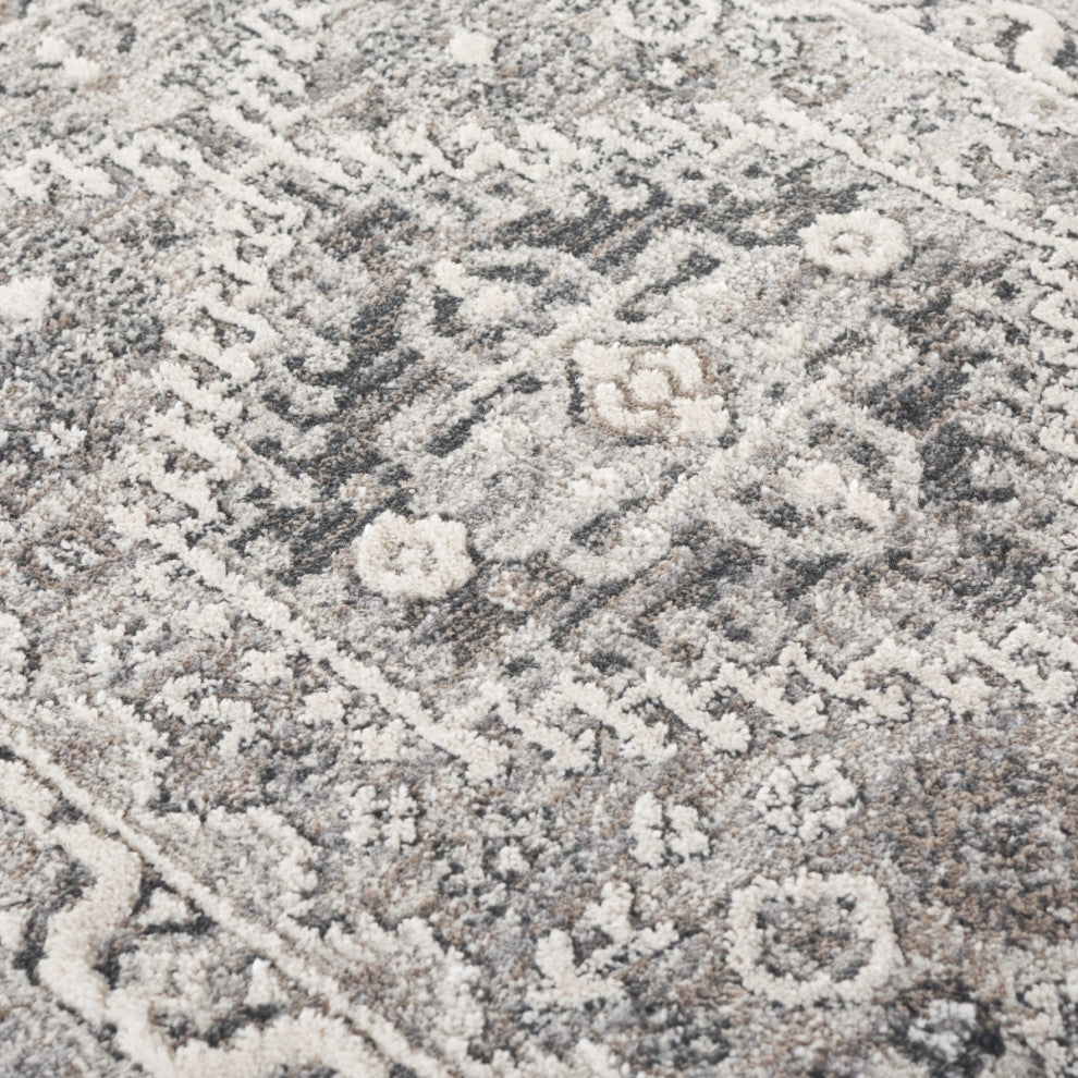 Lauren Ralph Lauren Collection Clover LRL1274 Rug, Grey/Dark Grey, 2'x8'