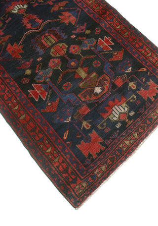 Fine Vintage Distressed Eddy Navy/Rose Runner, 3'5x9'9