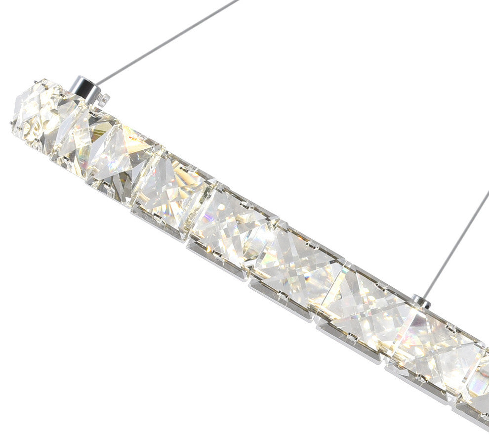 Ring LED Chandelier With Chrome Finish