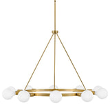Lark 83610 Orla 10 Light 36"W Ring Chandelier - Lacquered Brass
