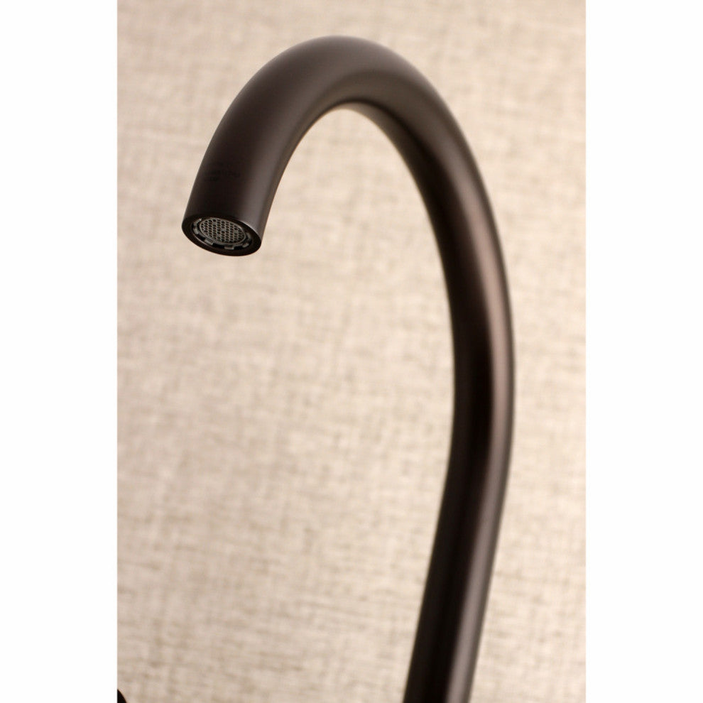 Kingston Brass Two-Handle Wall Mount Kitchen Faucet, Oil Rubbed Bronze