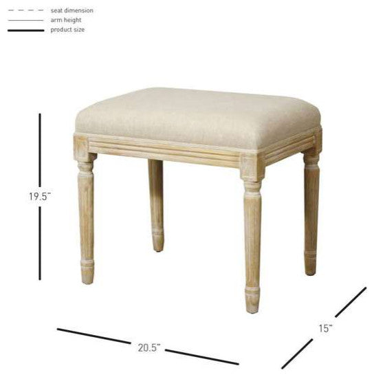 Madeline Stool, Flax