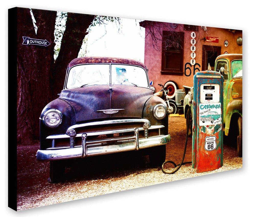 Philippe Hugonnard ''Gas Station Route 66'' Canvas Art, 12x19