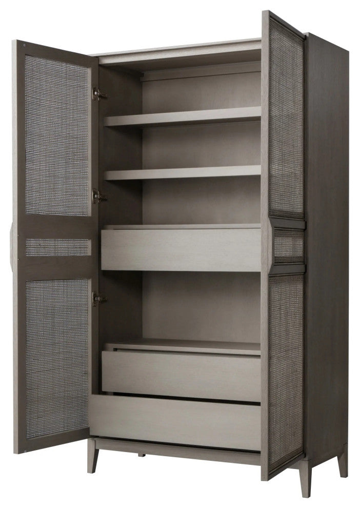 Sonder Living Hampstead Rattan Cabinet | Smoked Oak