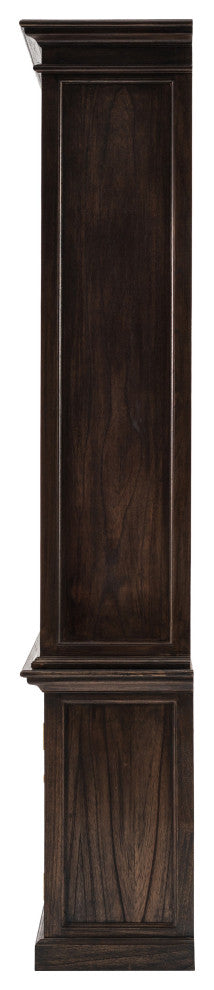 Black Wash Triple Bookshelf Hutch