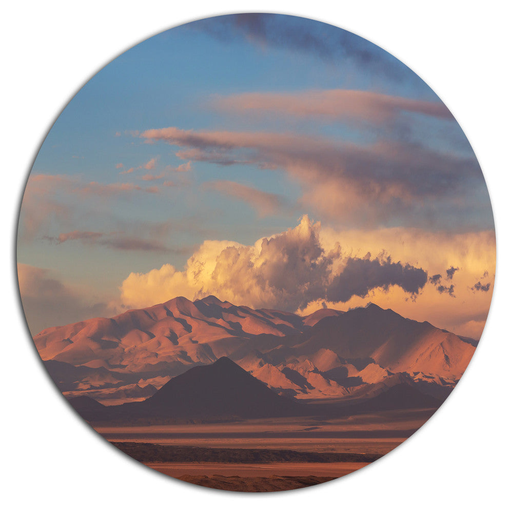Argentina Mountains With Clouds, African Landscape Disc Artwork, 11"