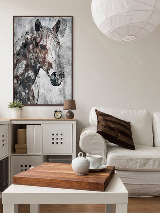 "Ranch Horse" Floater Framed Painting Print on Canvas, 24"x36"