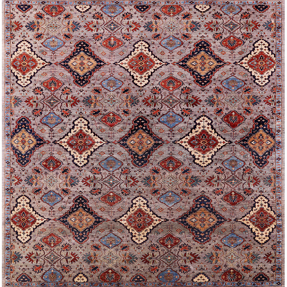 Ahgly Company Indoor Square Mid-Century Modern Area Rugs, 3' Square