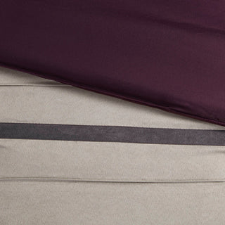 Madison Park Palmer Vera Microsuede 7-Piece Comforter Set, Purple
