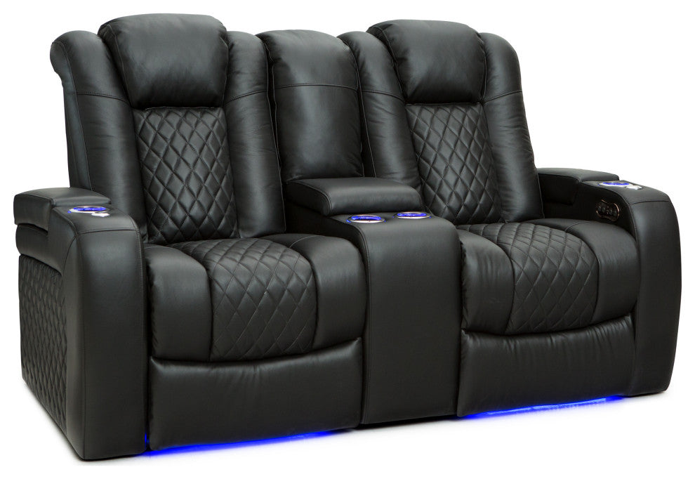 Seatcraft Anthem Home Theater Seating, Black, Sofa and Loveseat