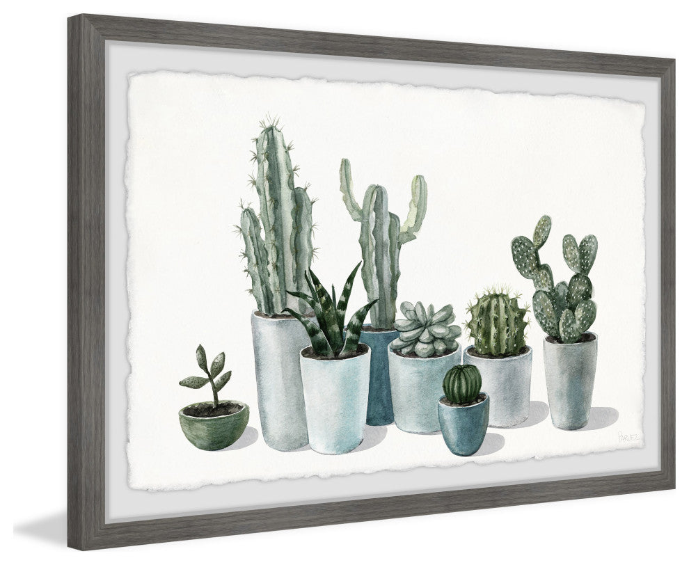 "Growing Cactus and Succulents" Framed Painting Print