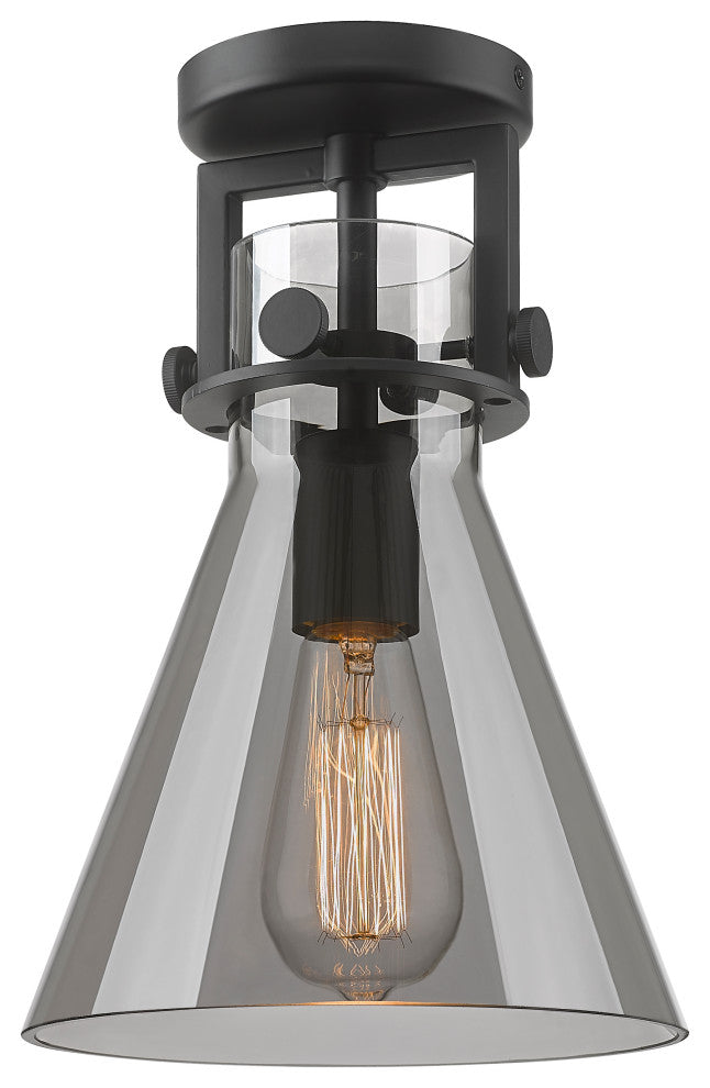 Innovations Newton Cone 1 8" Flush Mount Matte Black