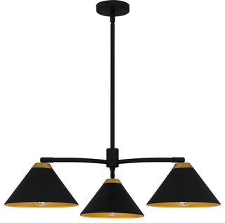 Quoizel ALS5032 Alscott 3 Light 32"W Chandelier - Matte Black
