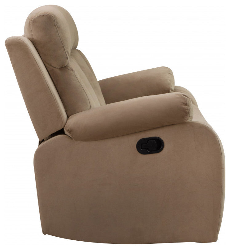 40" Modern Beige Fabric Loveseat
