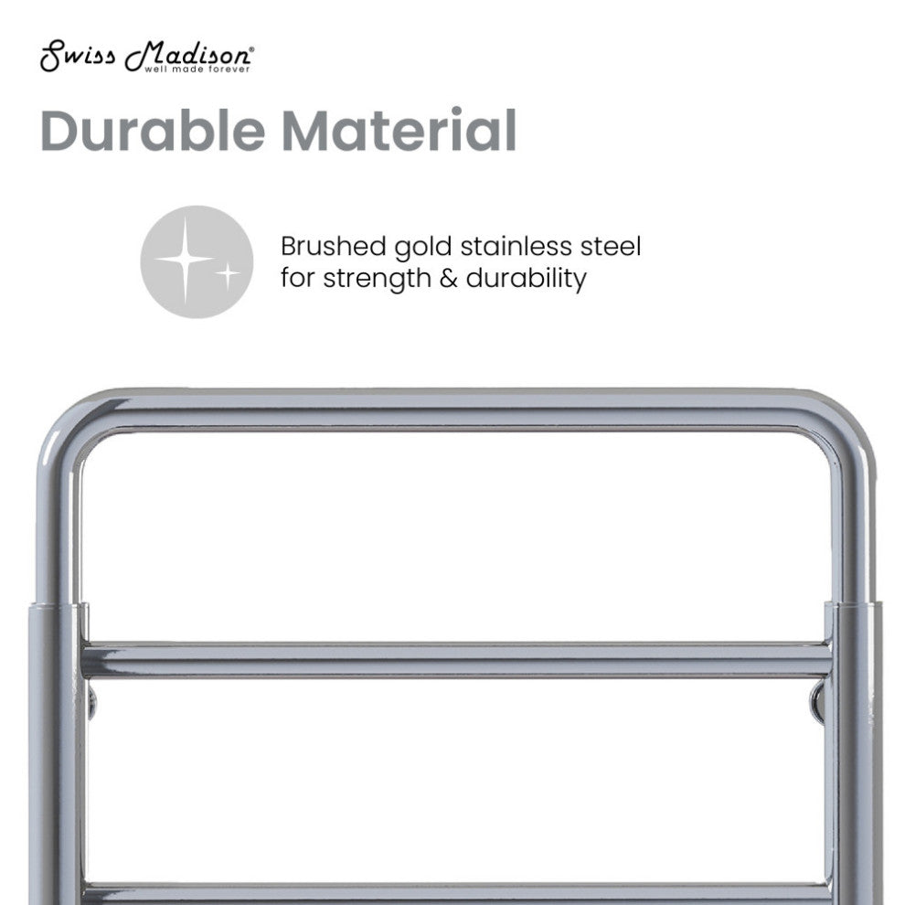 Ivy 8-Bar Electric Towel Warmer, Chrome