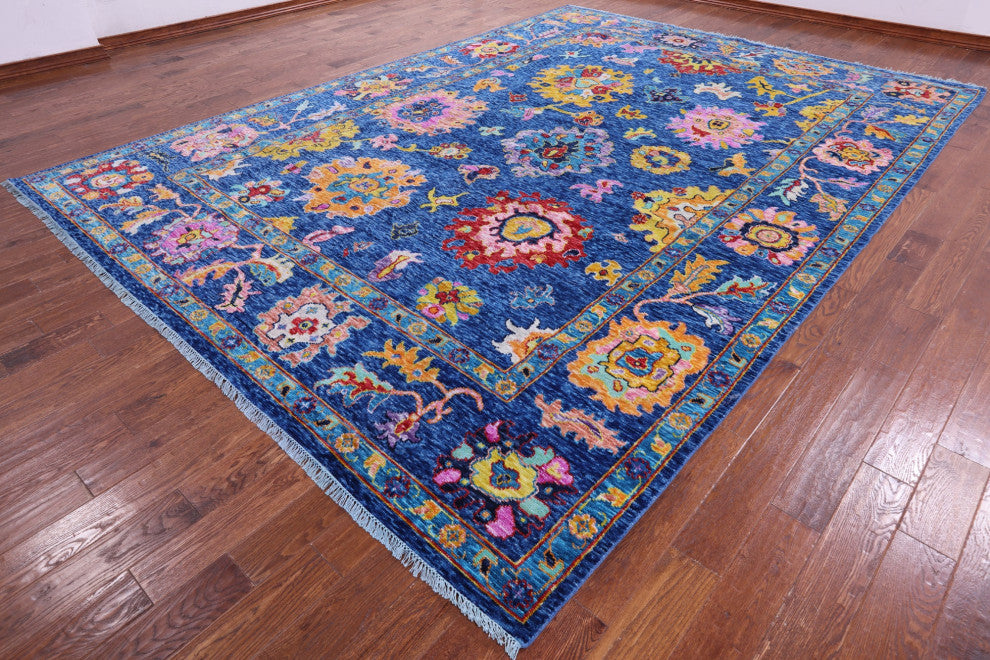 10' 0" X 13' 9" Handmade Turkish Oushak Wool Rug - Q14780