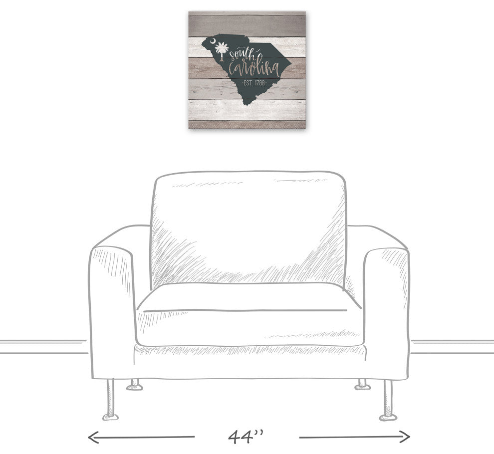 South Carolina Established 16"x16" Canvas Wall Art