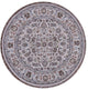 5' Round Persian Nain Hand Knotted Wool & Silk Rug - Q14715