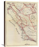 California Central Counties, 1896, 22"x30"