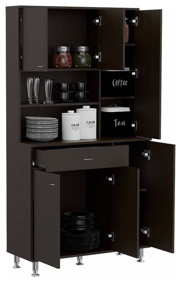 Kitchen Pantry Piacenza, Kitchen, Black