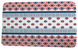 Upscale Getaway Scrambled Prints Geometric Print Bath Mat, Orange/Coral, 21"x34"