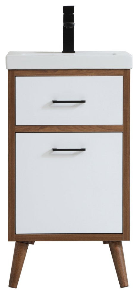 Beatrice 18" Bathroom Vanity, Matte White