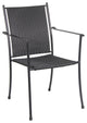 Cambridge Steel Stack Wicker Chair, Black, Set of 4