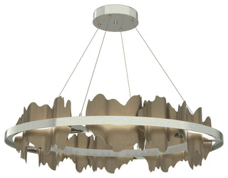 Hildene Circular LED Pendant, Sterling, Soft Gold, Standard Height