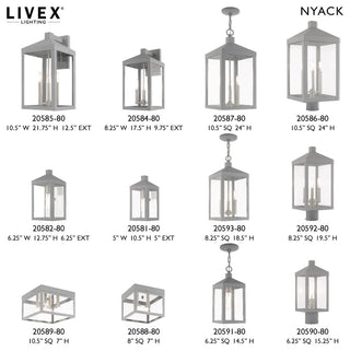 Livex Lighting Nordic Gray 2-Light Outdoor Ceiling Mount