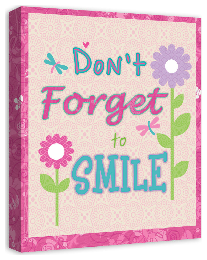 Don't Forget To Smile 16x20 Canvas Wall Art