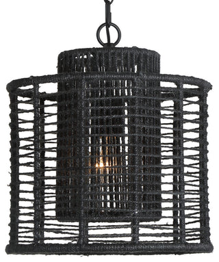 Jayna One Light Pendant in Matte Black