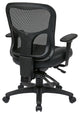 ProGrid High Back Manager Office Chair with Black Leather and Mesh Seat