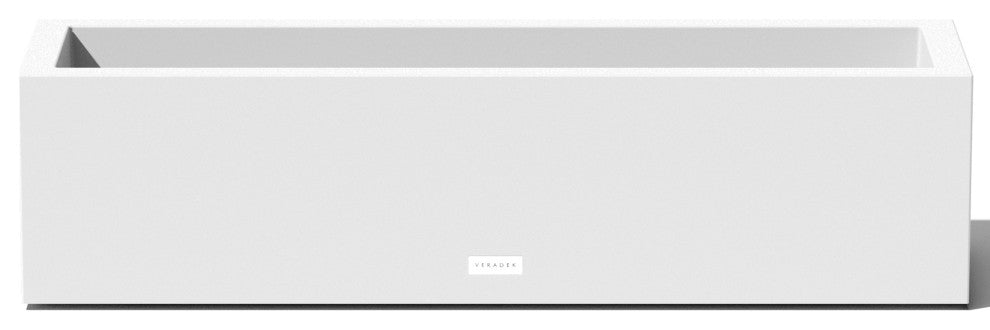 Veradek Block Series Trough 36" Planter, White