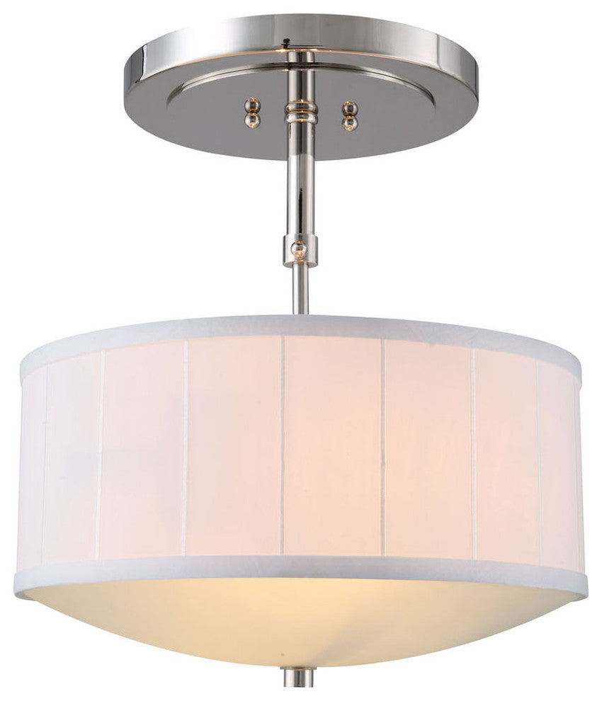 Elegant Lighting Manhattan Collection Pendant, Polished Nickel