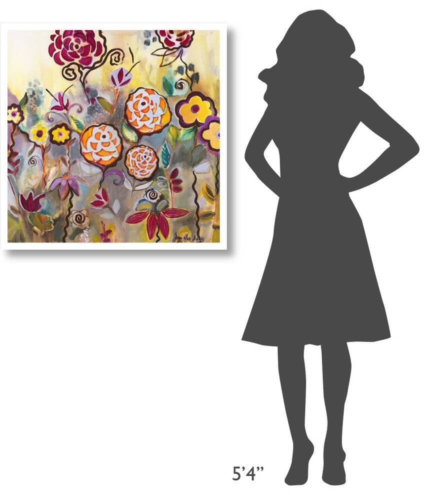 "Joyful Afternoon" Digital Paper Print by Joan Elan Davis, 32"x32"