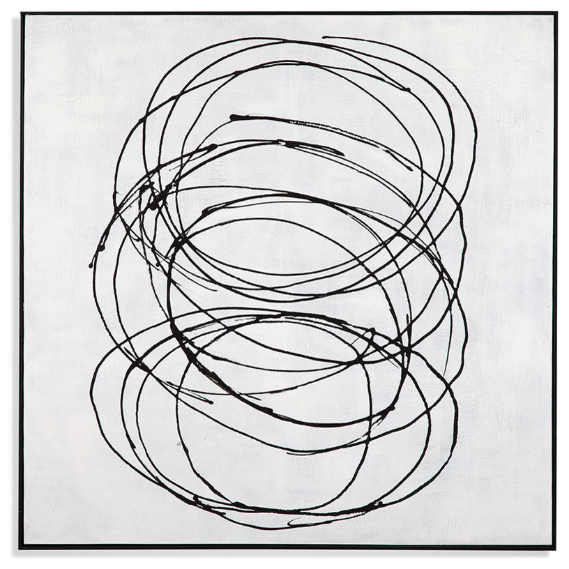 Radii Framed Canvas - Black