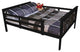 Mission-Style Pine Bed, Black, Full, With Safety Rails