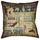 Laural Home Welcome to the Lake Outdoor Decorative Pillow, 18"x18"