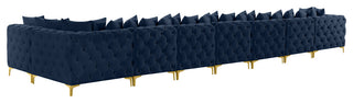 Tremblay Modular Sectional, Navy, L-Shaped, 8-Piece: Armless (6), Corner (2)