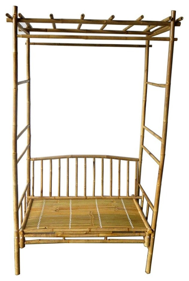 Bamboo Arbor With Seat