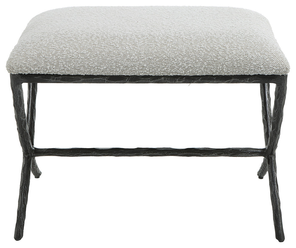 Uttermost Brisby Gray Fabric Small Bench