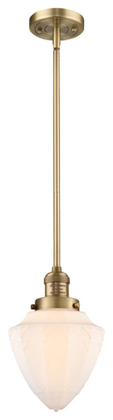 Innovations 201S-BB-G661-7 1 Light Mini Pendant, Brushed Brass