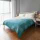 Teal Watercolor Triangles King Duvet Cover