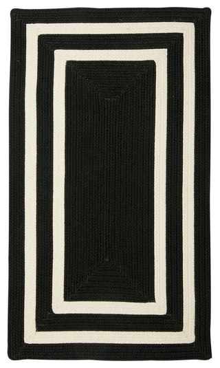 La Playa PY21 Black & White Indoor/Outdoor Area Rug, Rectangular 2'x4'