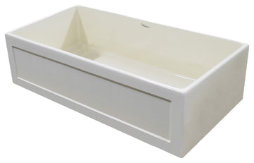 Fireclay 33" Reversible Sink, Concave Front Apron on One Side