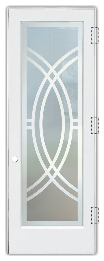 Interior Prehung Door or Interior Slab Door - Demi Circle - Primed - 30" x...