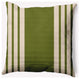20" x 20" Stripe Indoor/Outdoor Polyester Throw Pillow, Olive