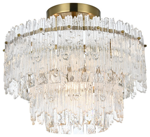 Elegant Lighting 1780F15 Emilia 4 Light 15"W Semi-Flush Ceiling - Chrome